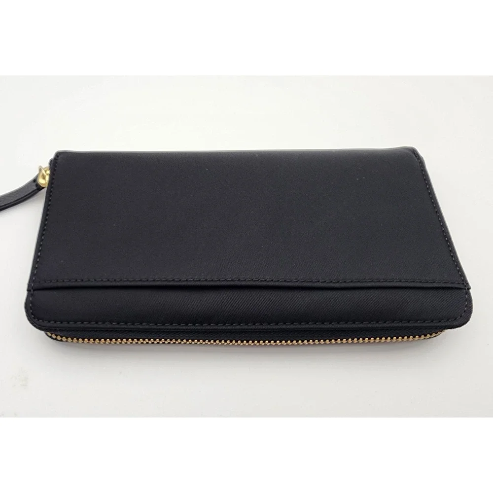 kate spade‎ new york wallet wlru5372 black buttery leather EUC